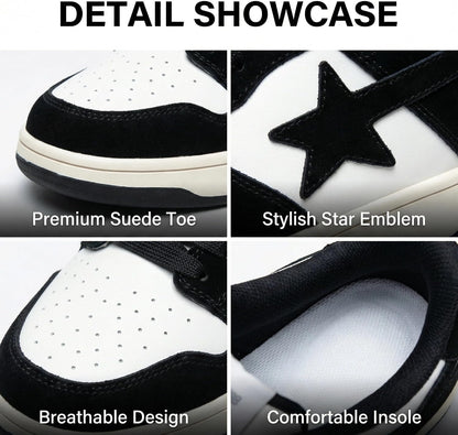 Canvas Y2K Vintage Star Pattern Lace up Sneakers Lightweight Fashion Non Slip Casual Shoes for Teens Outdoor School Streetwear Best Friend Look Pink Outfit