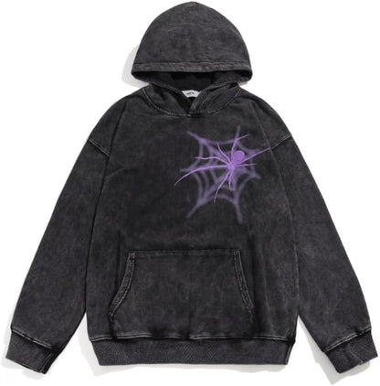 Obenie Retro Y2K Hoodie Gothic Casual Alphabet Blast Print Pattern Skull Fashion Hoodie Men Harajuku Men Clothing