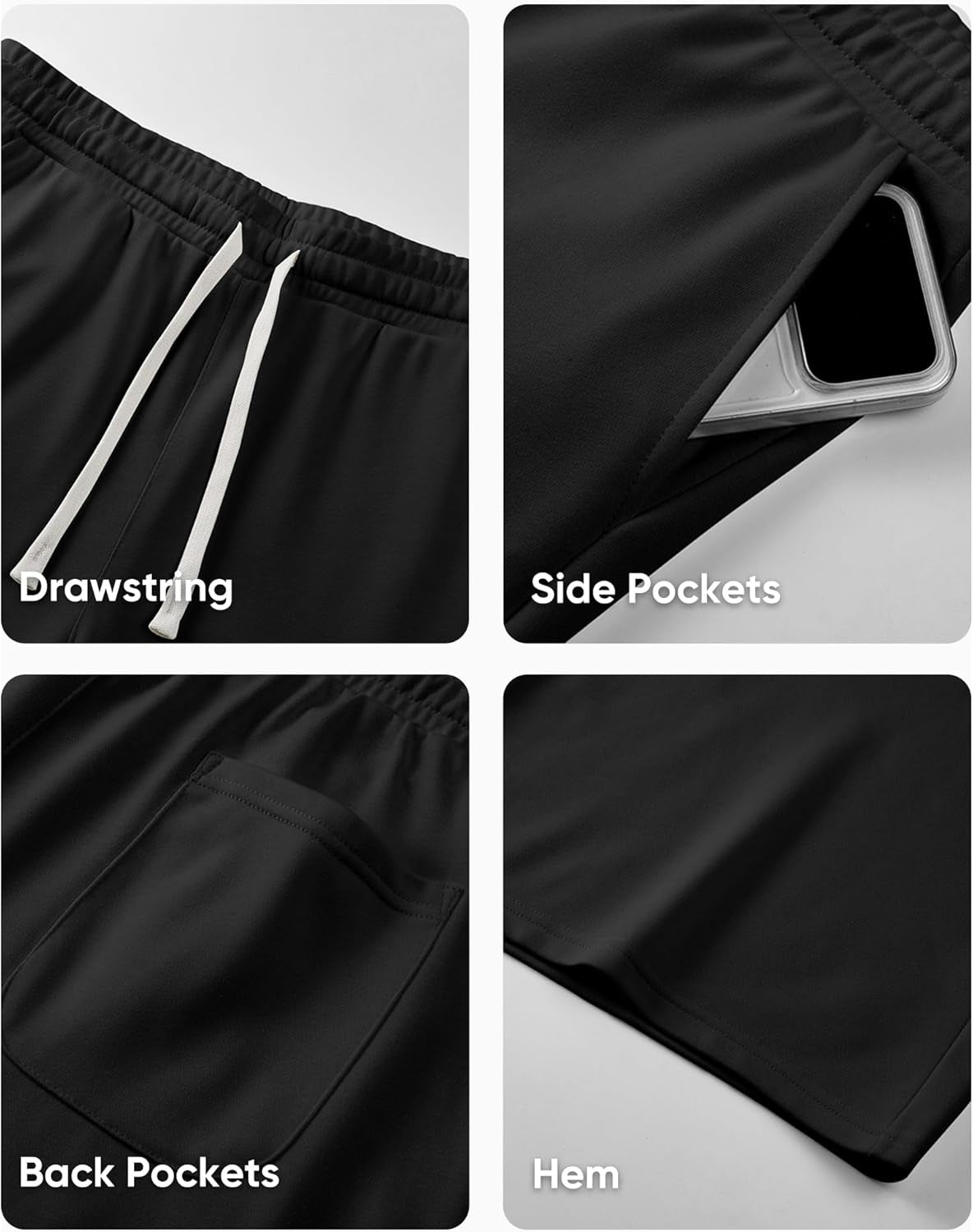 JMIERR 2026 Men'S Baggy Sweat Shorts Lightweight under Knee Casual Drawstring Y2K Shorts Loose Fit Gym Shorts
