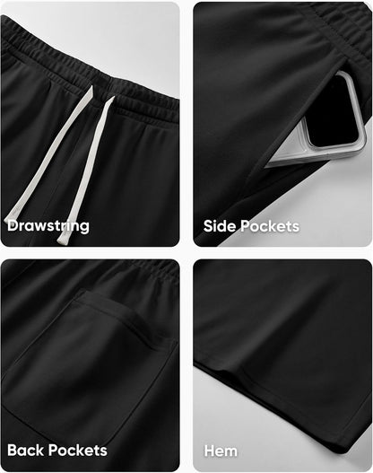 JMIERR 2026 Men'S Baggy Sweat Shorts Lightweight under Knee Casual Drawstring Y2K Shorts Loose Fit Gym Shorts