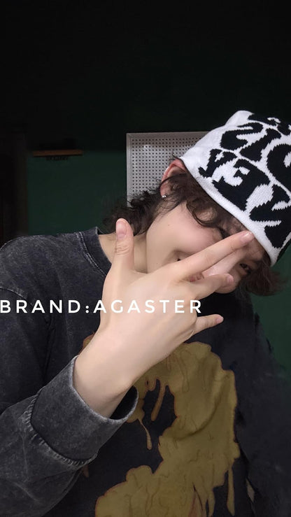 Y2K Beanie Spider Web Beanie Gothic Graphic Beanies Outdoor Winter Warm Knitted Hat for Men Women