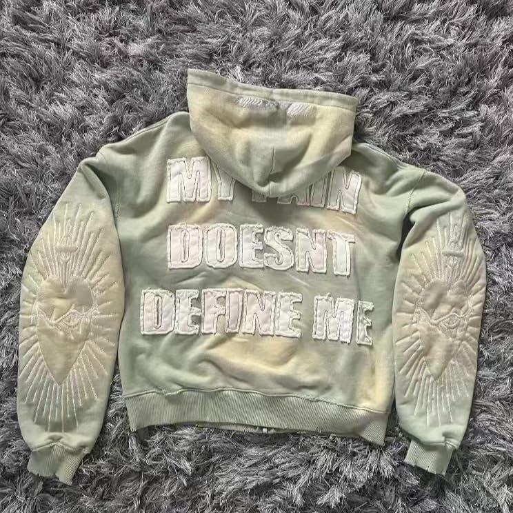 Vhitler Y2K Grunge Zip up Hoodie Women Men Oversized Emo Goth 2000S Graphic Hoodie Streetwear Jacket Fall Baggy Sweatshirts