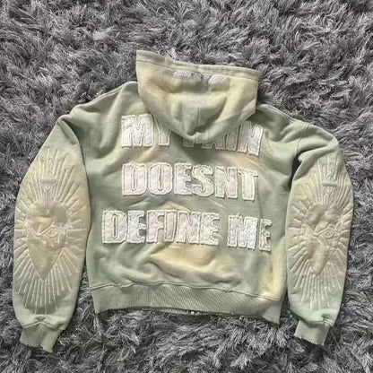 Vhitler Y2K Grunge Zip up Hoodie Women Men Oversized Emo Goth 2000S Graphic Hoodie Streetwear Jacket Fall Baggy Sweatshirts