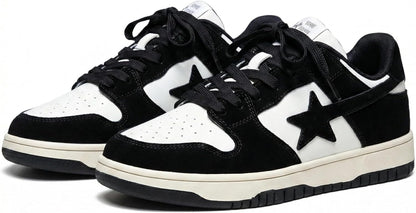 Canvas Y2K Vintage Star Pattern Lace up Sneakers Lightweight Fashion Non Slip Casual Shoes for Teens Outdoor School Streetwear Best Friend Look Pink Outfit