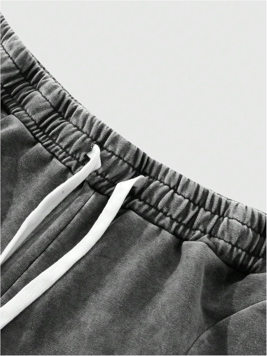 Verdusa Men'S Vintage Washed Athletic Sweatpants Hip Hop Straight Leg Workout Pants with Pockets